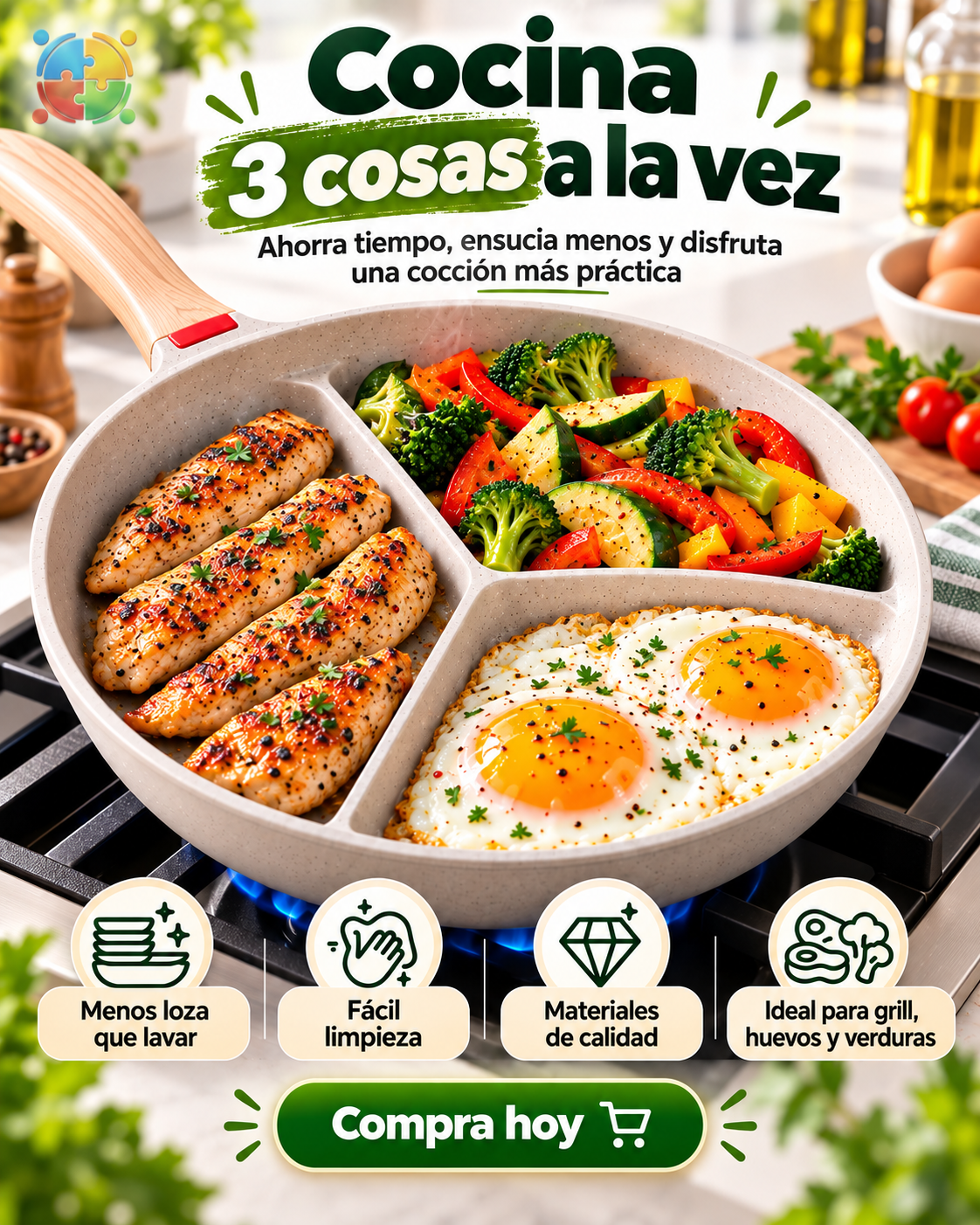 SARTEN MULTIFUNCIONAL 3 EN 1
