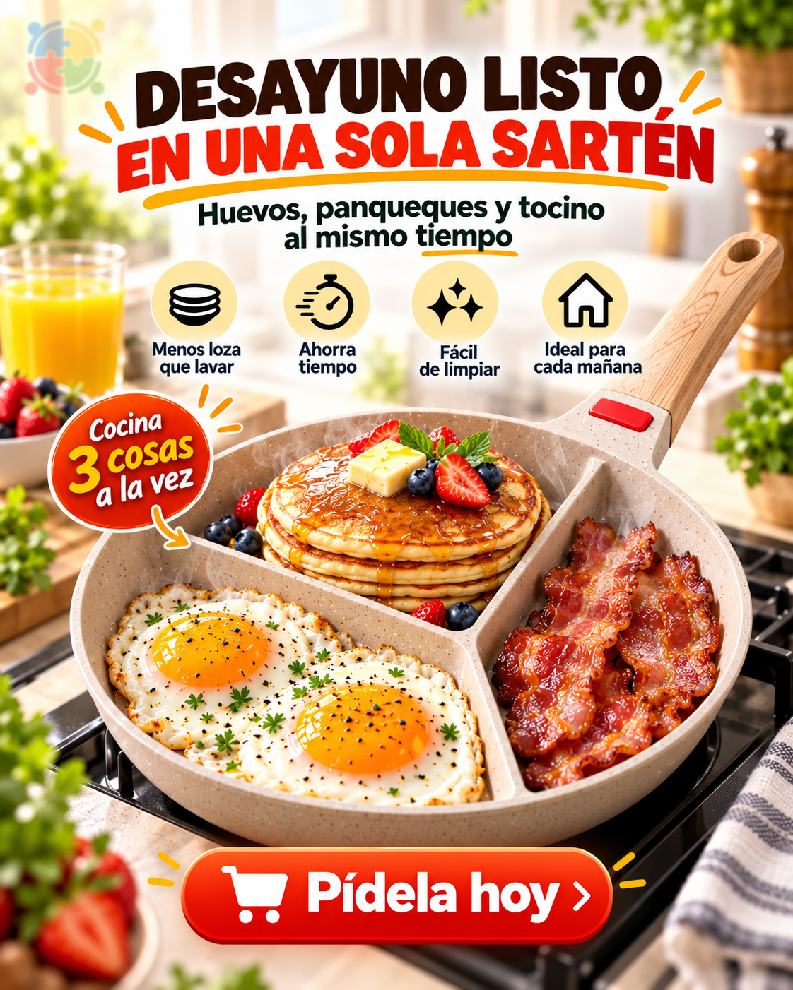 SARTEN MULTIFUNCIONAL 3 EN 1